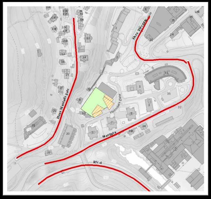 4.3. Inngangsverdier for støykilder - vegtrafikktall Tabellen nedenfor viser inngangsverdiene for vegtrafikk i støyberegningen.