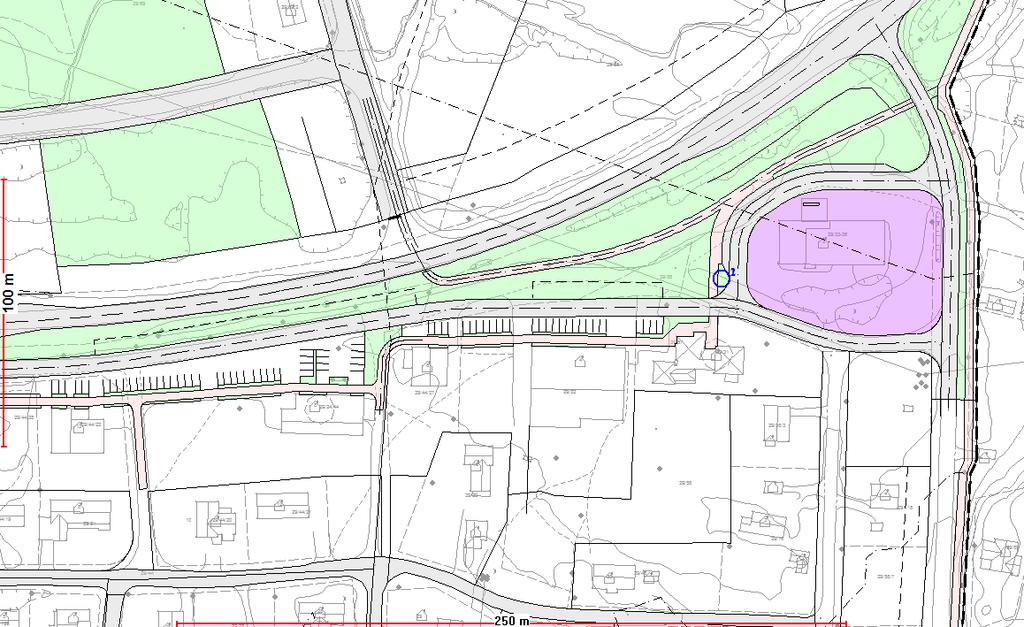 PLANSKISSE I - MANNDALEN SENTRUM Fortau inntil forretningene 15 biler Buss Statoil 10 biler