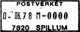 Stempel nr. S1 FRIMERKETS DAG SPILLUM Stempel nr. S2 Type: Motiv Brukstid 31.12.