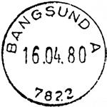 8 Type: I23N Utsendt?? BANGSUND Innsendt?? 7822 Registrert brukt fra 02.12.92 TK til 22.10.99 BW Stempel nr.