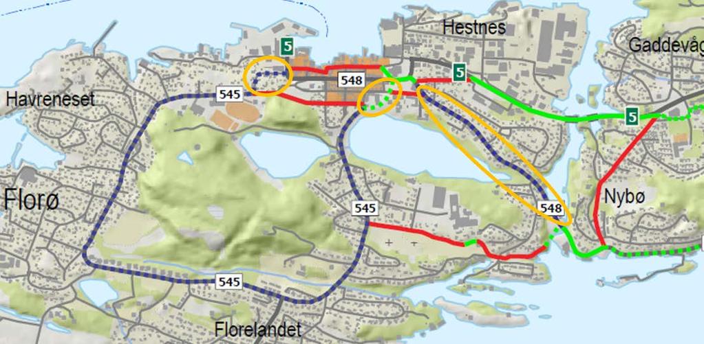 4 Oppsummering og tilråding Hovudnettet for sykkel i Florø bør i hovudsak følgje hovudvegnettet inn mot sentrum, og sidegater gjennom sentrum.