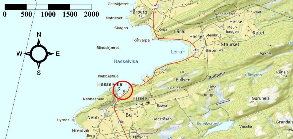 Forenklet miljøteknisk undersøkelse - Lyskasterverksted ved Hysnes 3 2 PROBLEMBESKRIVELSE Hysnes havn ligger nordøst for tettstedet Hasselvika i Rissa kommune.