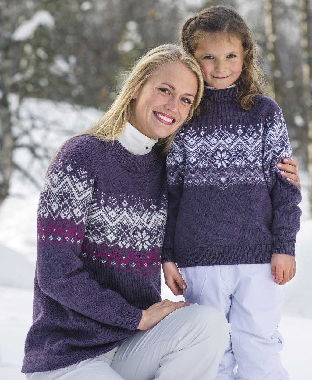 SKISKYTTER FAMILIEGENSER Design inspirert av offisiell VM 2013 genser til Norges Skiskytterforbund.