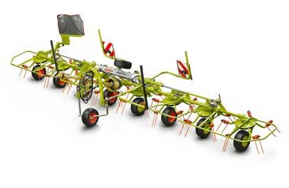 Med 6 eller 8 armer og 5,8 til 7,7 m arbeidsbredde er de ideelle for små traktorer på store arealer.