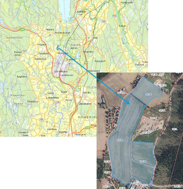 1. BAKGRUNN Nordby Eiendomsselskap AS jobber med utvikling av næringsområder Gardermoen Vest Næringspark i Nannestad kommune (Figur 1).