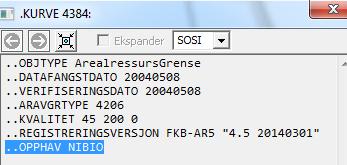 5.3 Opphav Når kommunen endrer eller lager nye AR5grenser og AR5flater, skal objektene kodes med Opphav er lik kommunenummer (når en AR5grense og flate digitaliseres, endrer geometri eller