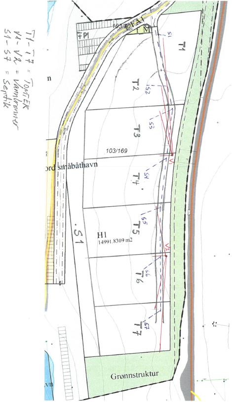 Svart boks tilsvarer ca detalj for eiendomsendringen som vist i fig 3.