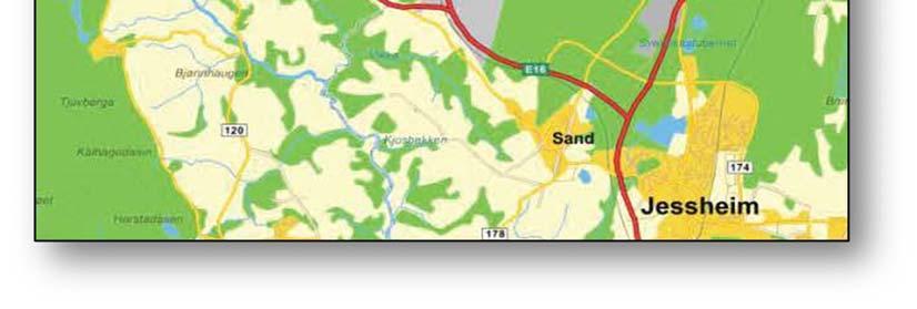 2 Beliggenhet og planforslag Beliggenhet Grasmogrenda Næringspark ligger langs Gardermovegen (fv. 176) nordvest for Gardermoen flyplass.