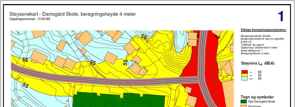 10 (12) STØYUTREDNING 5. RESULTATER 5.1 Støysonekart Støyberegningene er gjennomført på grunnlag av tallverdier og beskrivelser som beskrevet i kapittel 4.