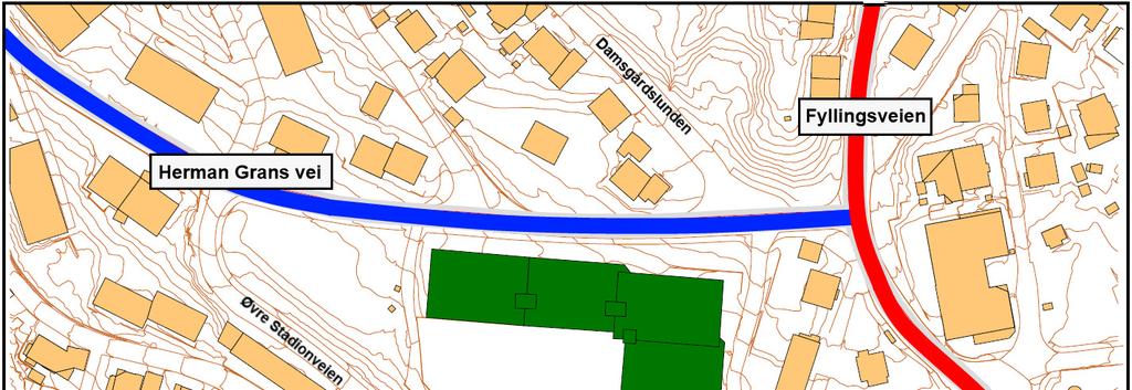 STØYUTREDNING 9 Figur 3 Oversiktsbilde over området. 4.2 Beregningsmetode og inngangsparametere Lydutbredelse er beregnet etter Nordisk beregningsmetode for vegtrafikkstøy.