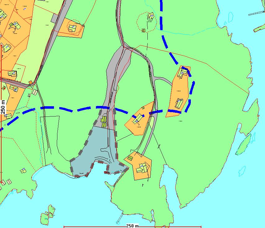 Kart nr. 107 Nye byggegrenser for Såtås Kart nr.