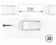 152 Kjøring og bruk Tillatt parallell avstand mellom bilen og en rekke med parkerte biler er mellom 0,5 og 1,5 meter.