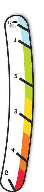 Figur 33 Merkesymbol på baklem Baklemmen på 13 cm er delt inn i farger med en målstartlinje i hver fargeseksjon (Figur 34).