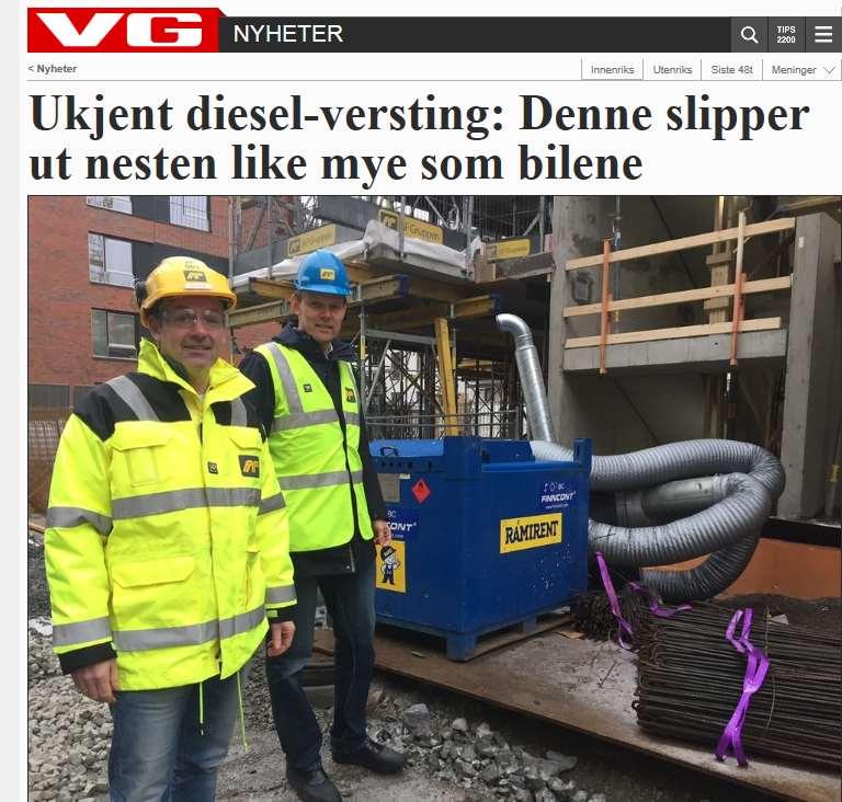 Ytre temperaturkontroll Dessverre ofte brukt som luftvarmer ved betongarbeid. Slutt med det!