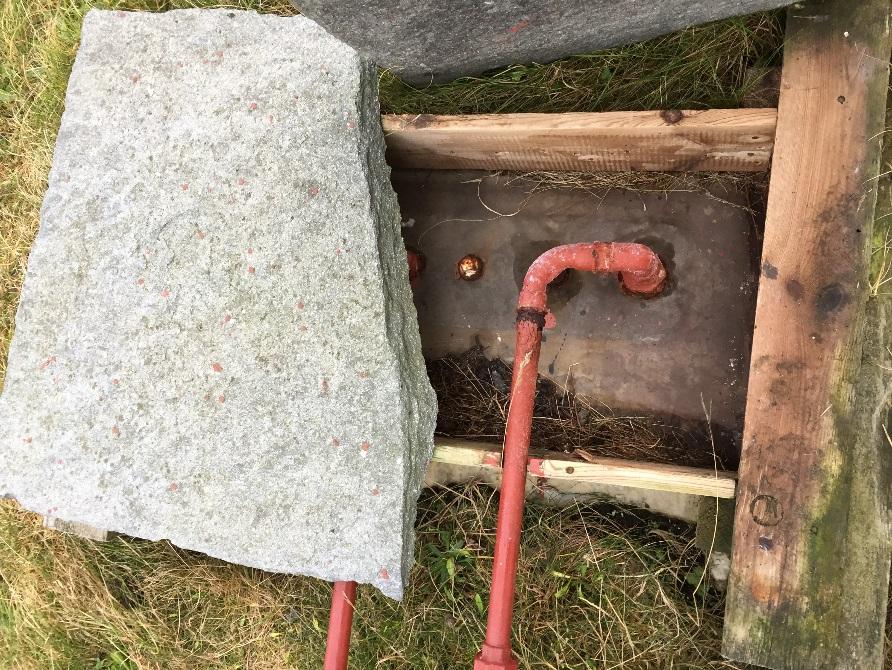 Nåværende dieseltank. Fyr nr. 153500 Slåtterøy.