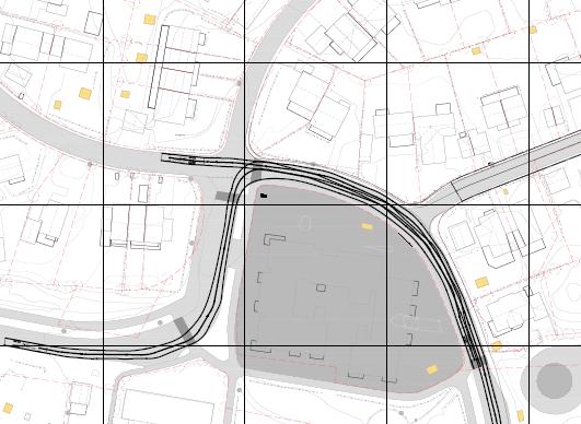 Figur 10: To busser kan passere hverandre på rett strekning i Lykkmarka mellom kryss. 4.2.2 Bussholdeplass i Lykkmarka Bussholdeplass i Lykkmarka reguleres bort i denne reguleringsplanen.