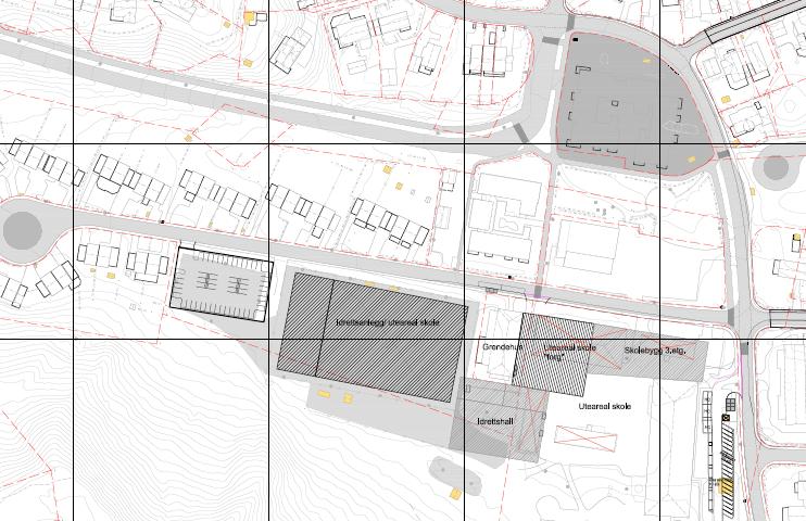 Figur 2: Situasjonsplan som viser trafikksystem. Det vises til vedlegg i A3-format for større utsnitt.