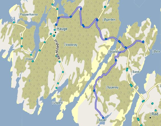 15 Turnr 533-5516 Åttekanten skole Åttekanten skole - Bratte bakke - Sydengen - Spjær Avgang 14:15 Ankomst 14:40