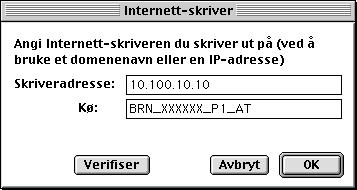 1 Velg Printer (LPR), og deretter OK. Deretter vises følgende: Figur 4 Velge PPD- og LPR-konfigurasjon 2 Velg riktig PPD-fil for skriveren, og angi riktig LPRinformasjon.