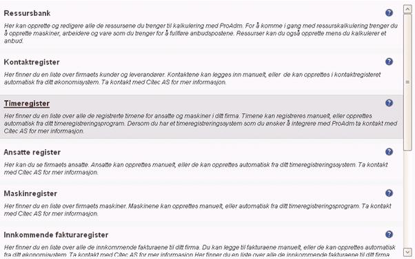 23 Startvindu i Gemini ProAdm 5 23 statusen her for at den skal vises! Ikke implementert ennå. Husker du tilbudsnummeret så kan du velge det fra listen.