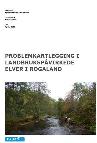 på datakvalitet i Jæren vannområde, der det har foregått et aktivt overvåkingsarbeid i en årrekke, og de andre «nye» vannområdene.