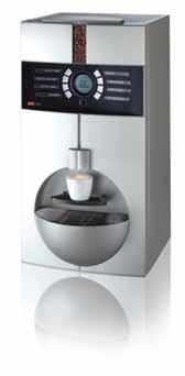 To porsjoneringshøyder: til espresso (80 mm) eller til høy latte (135 mm). Kapasitet 180 porsjoner per time, en kaffebeholder på 1,4 kg, 2 beholdere på 1,3 kg.