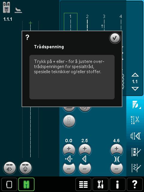 Info-meny Bruk infosystemet for lett å få opp opp hjelpetema og -informasjon. Infomenyen er en innebygd, forkortet versjon av bruksanvisningen.