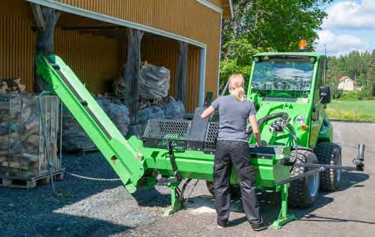 Skog og ved Vedmaskin Avant vedmaskin er et effektivt redskap som kombinerer kjedesag med hydraulisk vedkløyver.