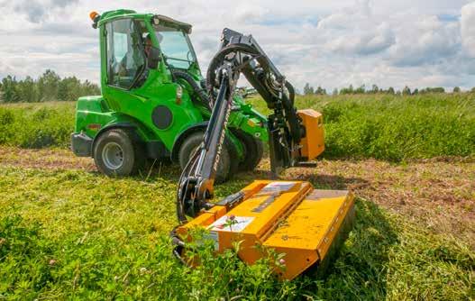 Slått og klipping Kantklipper med hydraulisk bom Kantklipper med hydraulisk bom rekker fram til steder der en ikke kan slå med