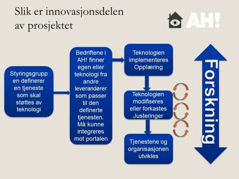 ledet av prosjektleder Hilde Holm fra Arena Helseinnovasjon. Prosjektleder tok i den første perioden ansvar for etablering og gjennomføring av en lang rekke workshoper.