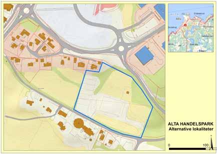 Alta sentrum Tomtealternativet i Alta sentrum er eid av Alta kommune. Lokaliteten er lansert av Alta kommune som et egnet sted for etablering av en handelspark.