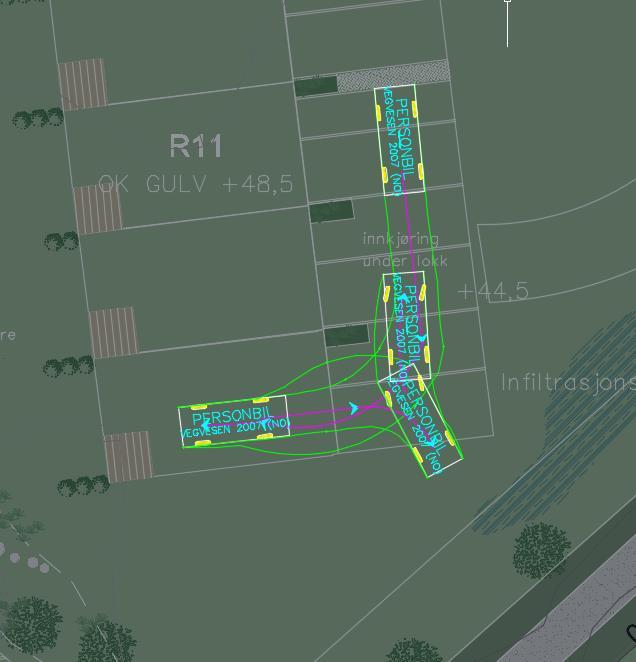 Rekke R11 Sporing ved R11 Det er nødvendig med en forlengelse av vegen med 3 meter forbi rekke R11,