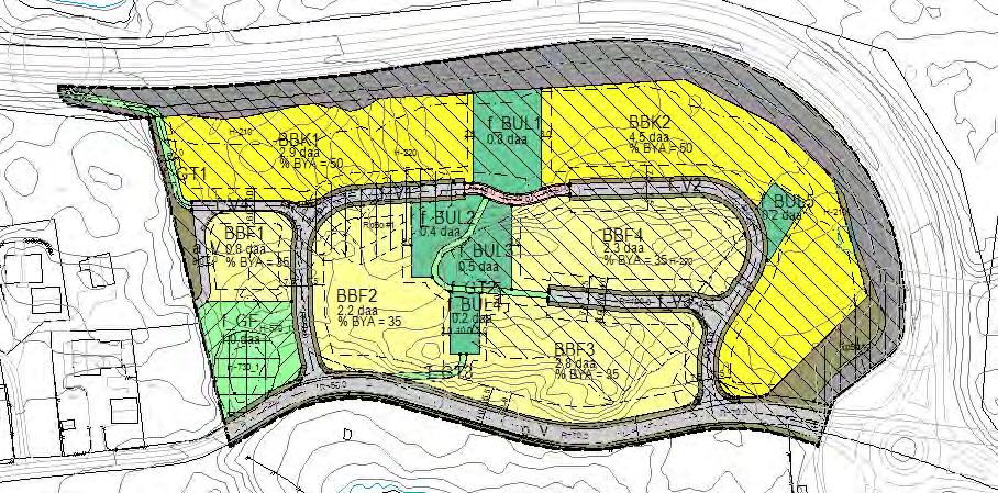 Planomtale - detaljregulering Gjertnesmarka, Gnr. 23 Bnr. 48 Herøy kommune Dato: 31.03.2016, rev 19.12.2016, rev. 13.03.2017 Kartutsnittet over viser plankartet slik det foreligger i planforslaget.