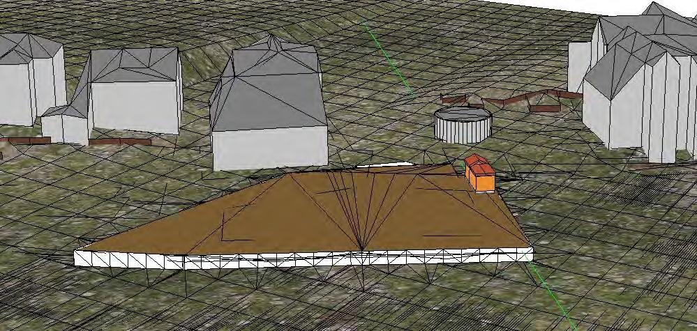 kaidekket må rivast og reetablerast for nedseinking av pumpesumpen. Det er tenkt at ein sagar ut eit område på 3x3,5 meter og graver ned til naudsynt nivå for sumpen.