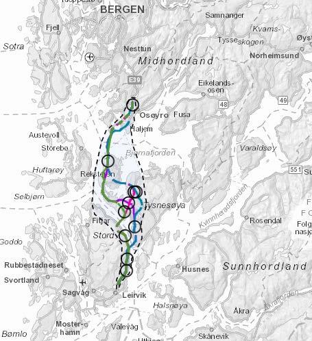 E39 Stord - Os Interaktivt kart