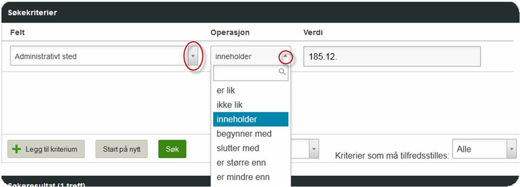 Redigering, arbeidsflyt og søk Søk I tillegg til hurtigsøket oppe til høyre i bildet, er det er laget en avansert søkeside.