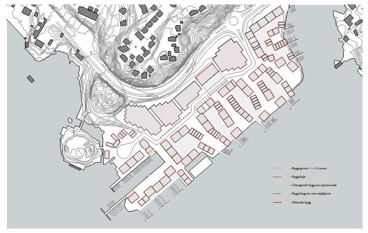 3.5 Barnehagen I den siste versjonen av planforslaget er det gjort noen mindre endringer i bygningsmassen i området ved barnehagen sammenlignet med den versjonen som er anvendt i beregningene.