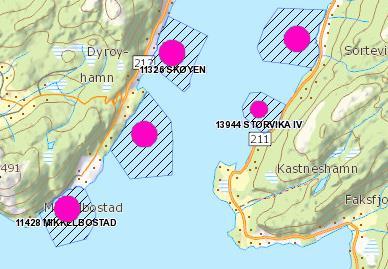 etc.) Primærområde som angir overflateinstallasjoner Flerbruksområde hvor