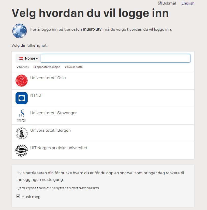 1. Pålogging 1. Klikk på «Logg inn via Dataporten»: 2a.