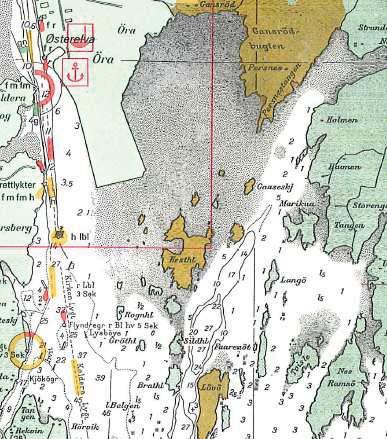 Figur 1. Kart over Øra naturreservat, Fredrikstad. Langholmen er innfelt.