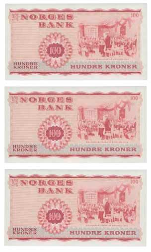 100 kroner 1977. K0452061-63.