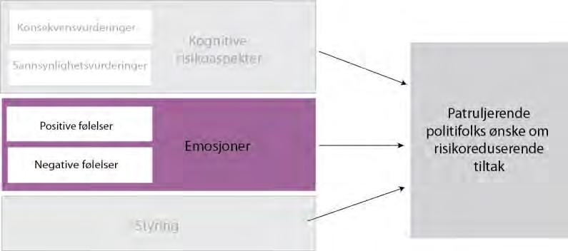 Figur 6.3 Effekten av emosjoner på ønsket om risikoreduksjon.