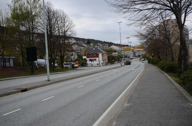 Carl Konows gate/gyldenpriskrysset Strekningen fra Damsgård hovedgård til Gyldenpriskrysset er ca. 1170 meter.
