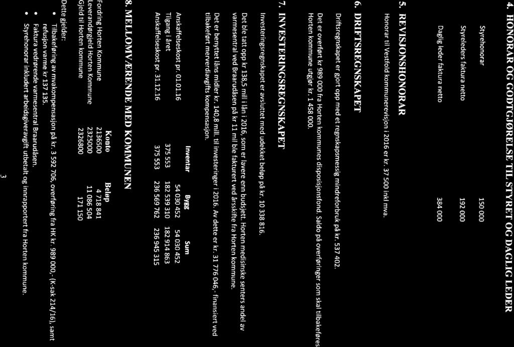 13/17 Horten Medisinske Senter KF - særregnskap 2016. - 17/00104-1 Horten Medisinske Senter KF - særregnskap 2016. : HMS_Regnskap_2016 4.