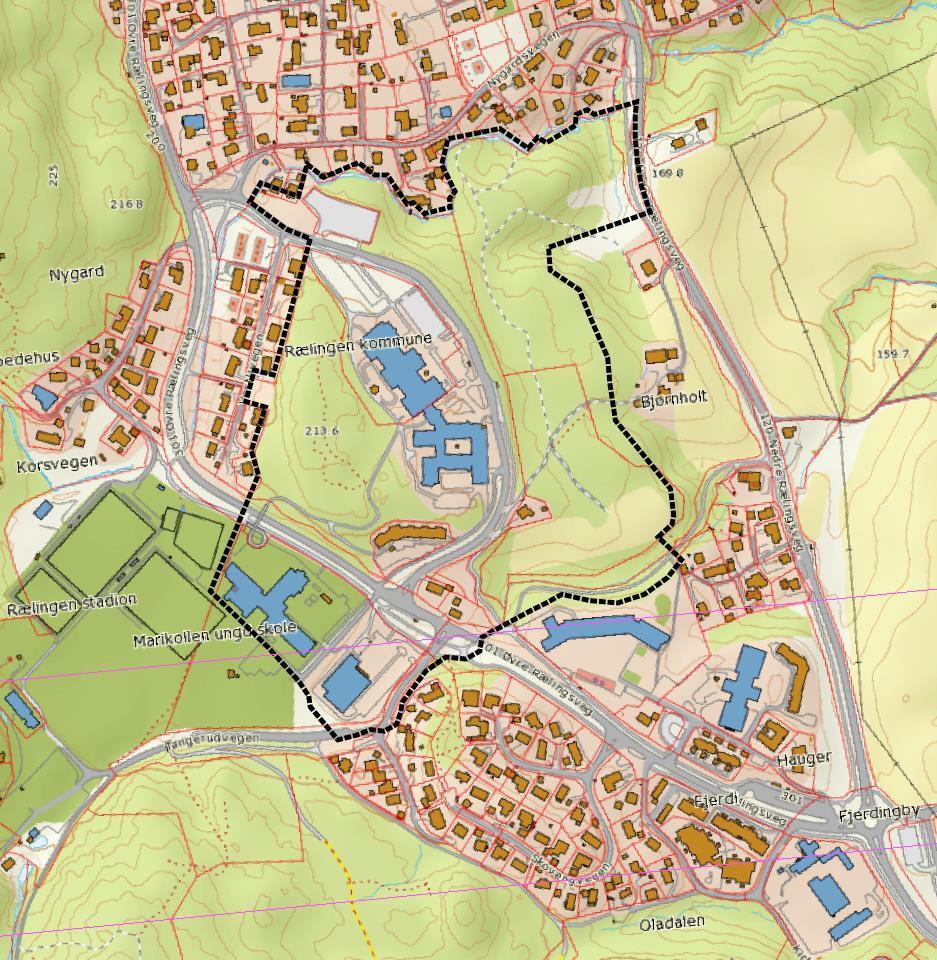 Fjerdingby Trafikkanalyse Side6 1. BAKGRUNN OG HENSIKT I samarbeide med flere av grunneierne har Rælingen kommune utarbeidet forslag til områdereguleringsplan for Fjerdingby.