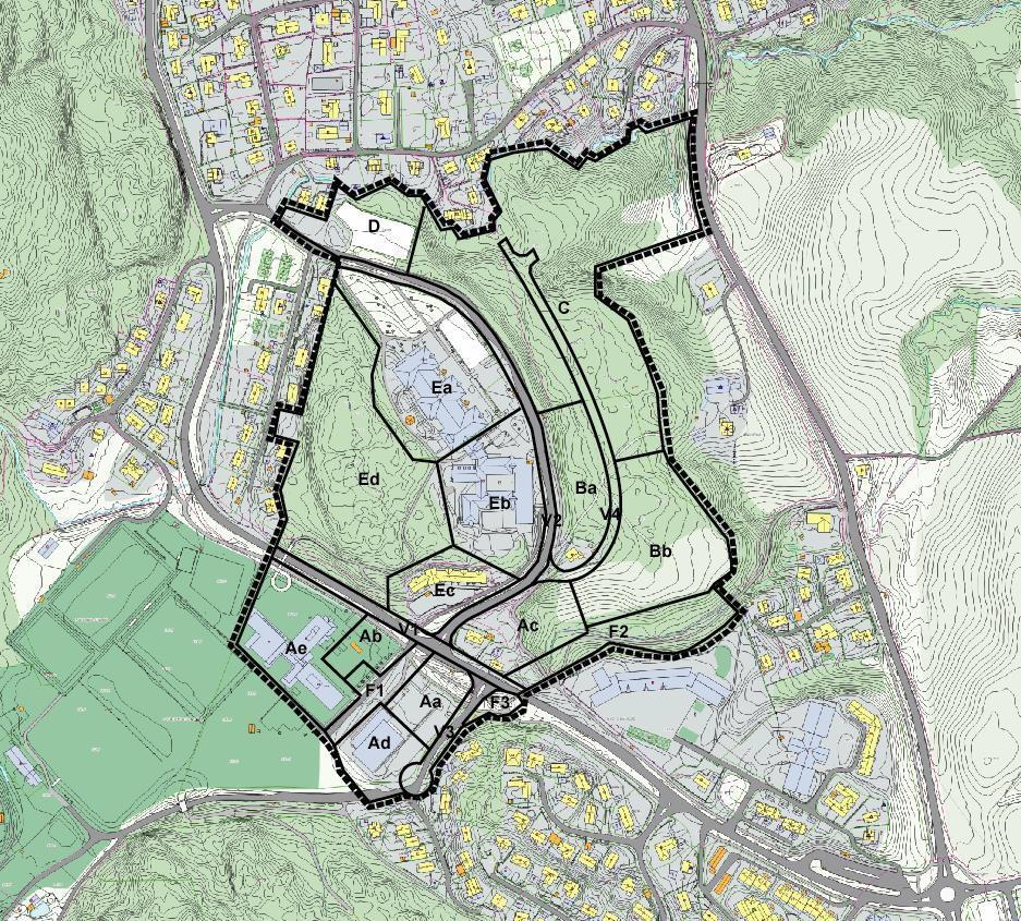 Fjerdingby Trafikkanalyse Side7 3. DAGENS SITUASJON 3.1 Datagrunnlag Dagens situasjon er dokumentert med bilder og data fra Nasjonal vegdatabank. 3.2 Arealbruk I dag er det bygd ca.