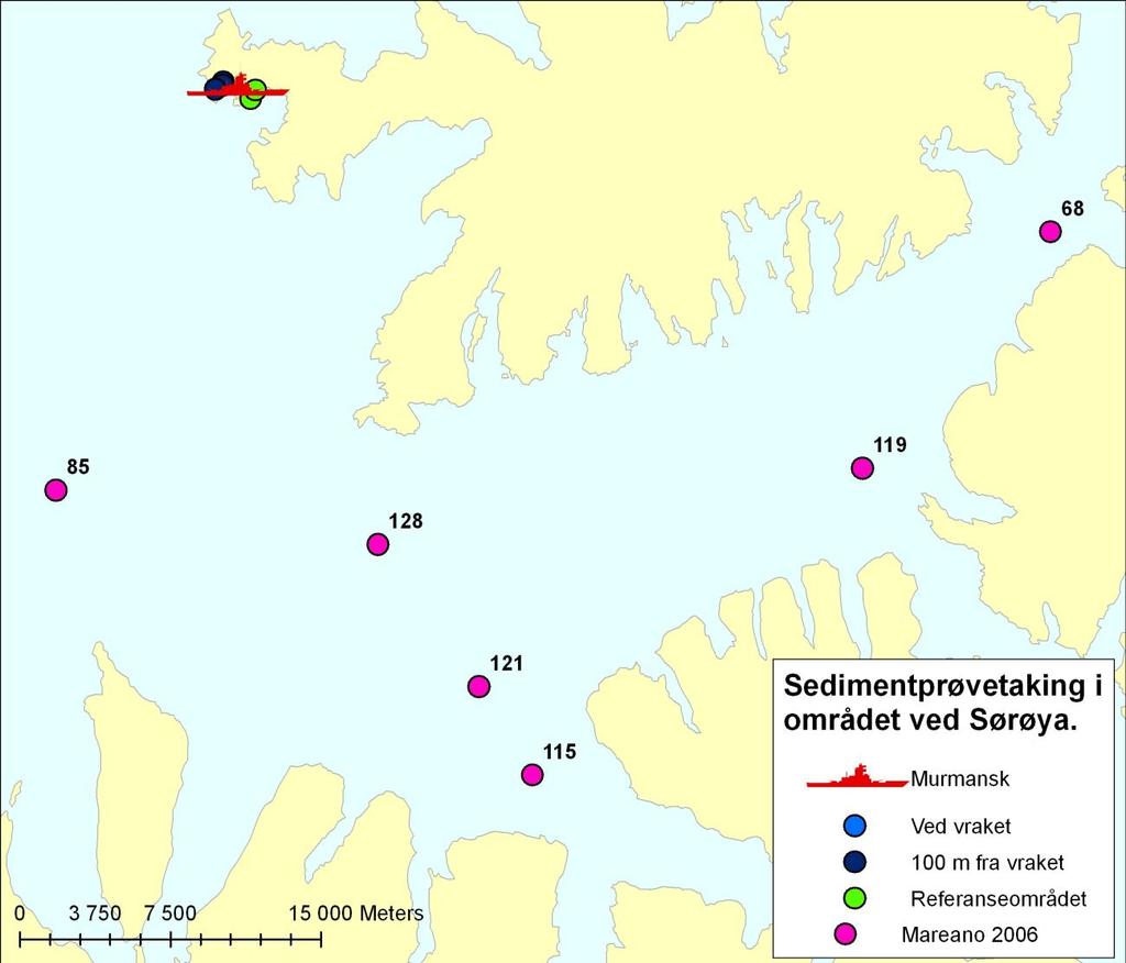 Figur 2. Prøvetaking av overflatesediment på MAREANO-tokt, 2006. 3.