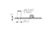 HENGSLER HENGSEL 37 + 22 Rustfritt stål Høyde 40 mm