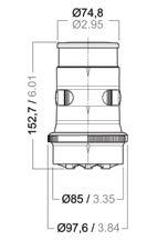 BELYSNING SERIE 34 LED LANTERNER Topp 225 0 Tricolor: rød + grønn + akter 135 0 Båt Farge Modell lengde Watt Synlighet Montering Spenning hus A3855001 Topp lanterne 225 0 20 m 2,1 W 3 Nm Dekk / flat