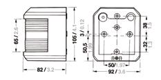 A3544292 A3544293 Babord Sort hus 50 m 25 W 2 Nm Side Sort A3544624 A3544627 Babord Hvitt hus 50 m 25 W 2 Nm Side Hvitt A3540092 A3540093 Topp Hvitt lys 225 0 20 m 25 W 3 Nm Side Sort A3540624